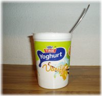 yogur de vainilla