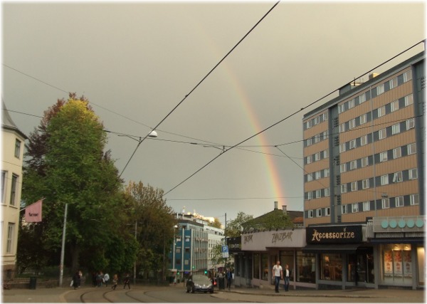 Arco Iris en Oslo despues de una tormenta